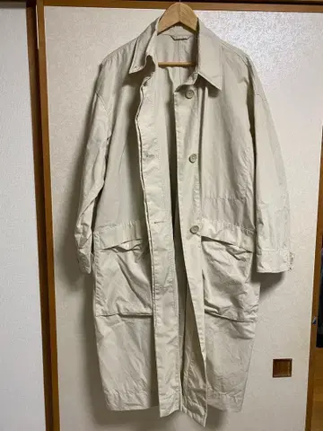 UNIQLO 라이트 베이지 나일론 트렌치코트 XL 허리 벨트 포함