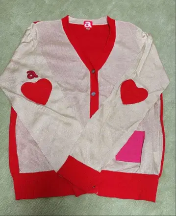 [ 새상품급 ] archivio 알치비오 가디건 하트 엘보 패치