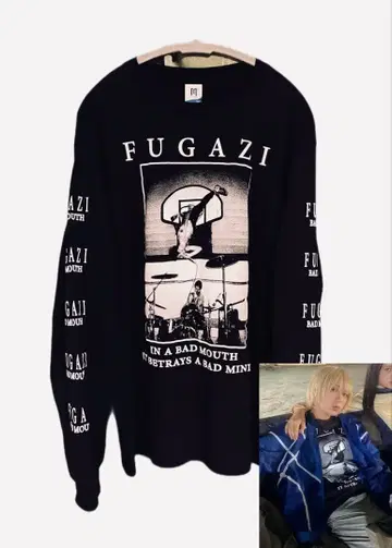 FUGAZI 롱 슬리브 T셔츠 후카가와 마히로 이자와 사오리