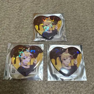 카가미네 렌 유키 미쿠 snow miku 트레이딩 반짝반짝 하트 캔뱃지