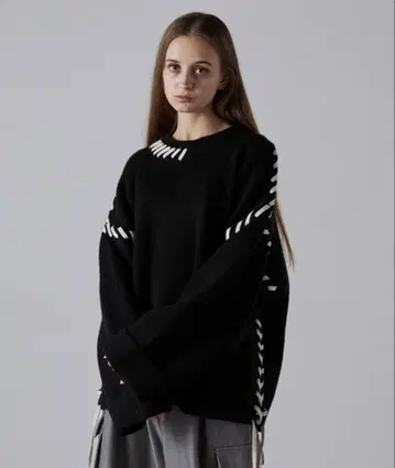 블랙 L 사이즈 니트 스웨터