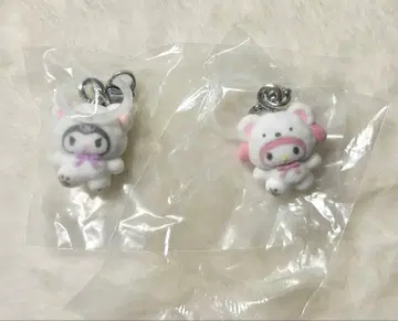 산리오 마이멜로디 쿠로미 포근포근 스노우 마스코트 참