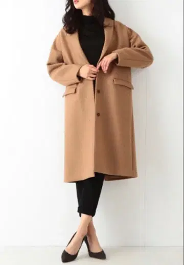 Demi-Luxe BEAMS 카멜 체스터 코트 카멜 코트
