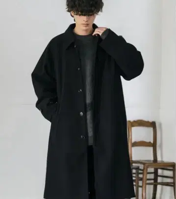 블랙 스텐카라 코트 M 사이즈