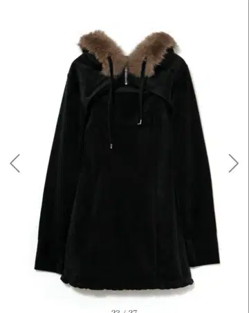 bubbles 벨벳 퍼 후드 원피스