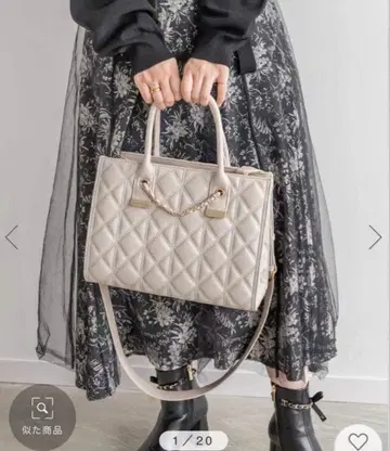 RANDA 2WAY 체인 디자인 퀼팅 토트백