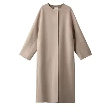 슈퍼 120'S 울 더블 비버 노카라 롱 코트