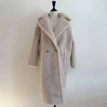 미사용 새상품 베어 롱 코트 테디 코트 오크 좋아하시는 분 라이트 베이지