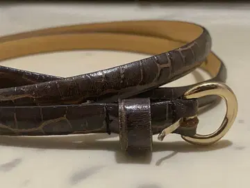 BALLSEY 브라운 천연 가죽 벨트