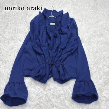 noriko araki 프릴 니트 가디건 모헤어 변형 와이어