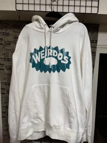 Weirdo WEIRDO 로고 후드티 화이트