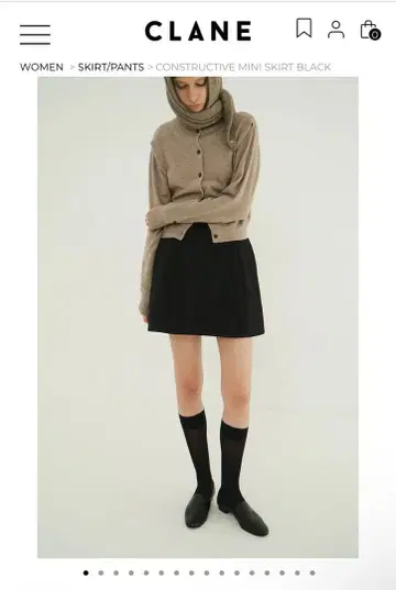 CLANE CONSTRUCTIVE MINI SKIRT 블랙