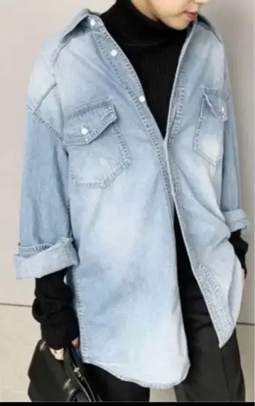 AP STUDIO/에이피 스튜디오 오버 데님 셔츠