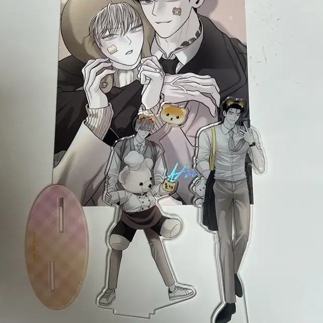 모펀 콜카 엎질러진 피 엎피 색지 아크릴 스탠드 양도