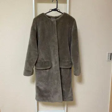 유나이티드 애로우즈 롱 코트 옷깃 없음 귀여워요