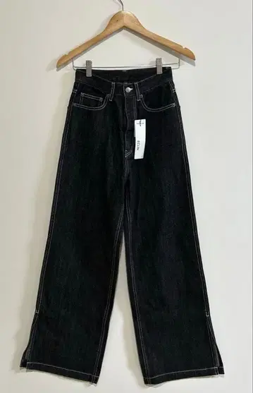 ECLIN  슬릿 와이드 데님 팬츠