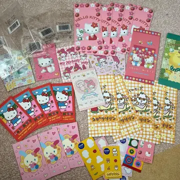 레어 산리오 키티 폼폼푸딩 마이멜로디 우사하나 복주머니 세트