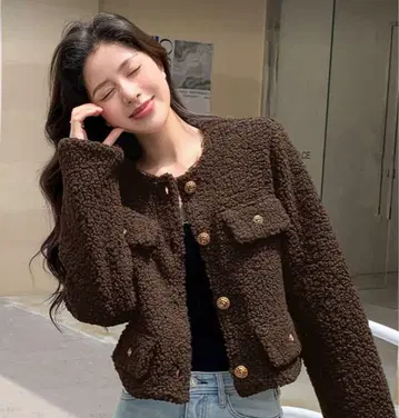 DAZY 솔리드 버튼 프론트 플랩 디테일 SHEIN