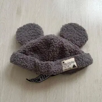 미키마우스 귀 포함 그레이 모자