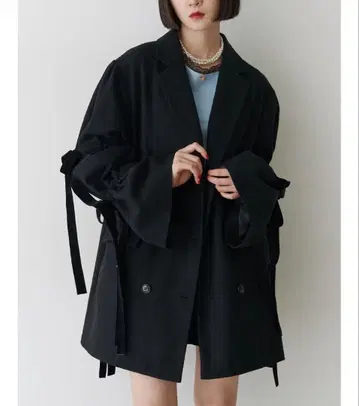 jouetie BIG 리본 자켓 코트 블랙