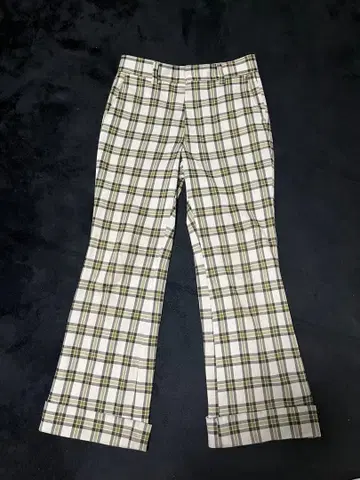 [ 빈티지/USA 제조 ] FARAH 70s 체크 무늬 플레어 팬츠 M