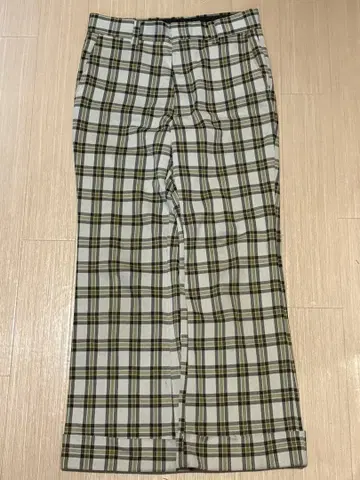 [ 빈티지/USA 제조 ] FARAH 70s 체크 무늬 플레어 팬츠 M