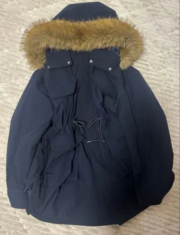 리그림 오버 사이즈 모즈 코트 네이비