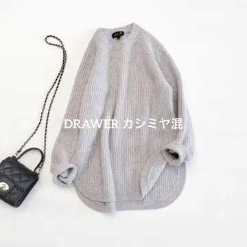 새상품급 drawer DRAWER 드로어 라운드 헴 캐시미어 니트