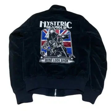HYSTERICGLAMOUR 벨로아 자켓 바이크걸 자수
