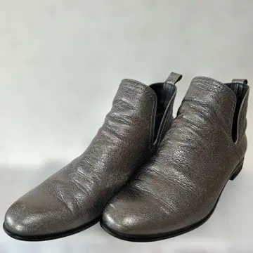 LIMITED EDITION 실버 가죽풍 슬립온 부츠