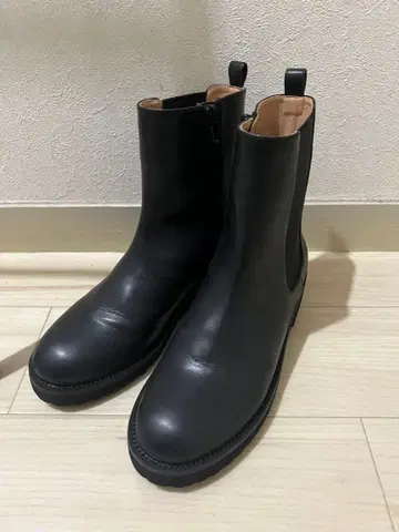 새상품 언타이틀 가죽 사이드 고어 부츠