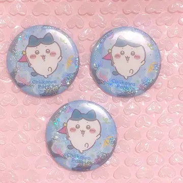 치이카와 파크 트레이딩 홀로그램 캔뱃지 플래그 하치와레 세트