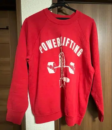 POWERLIFTING 파워리프팅 스웨트 셔츠 빨간색 트레이닝복