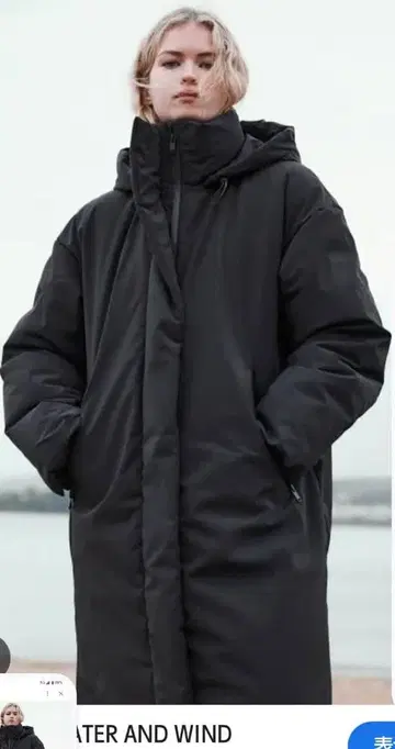 [ 미사용 새상품 ] ZARA 롱 기장 워터&윈드 프로텍션 아노락 XS