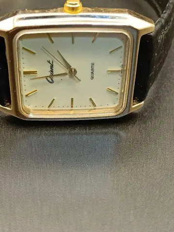 Orient 쿼츠 손목시계 스퀘어 정품 벨트 작동품