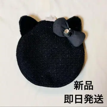 택 포함 새상품 USJ 헬로키티 베레모 유니버셜 트위드 키티