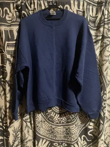 JERZEES 무지 맨투맨 네이비 M L 구제 의류