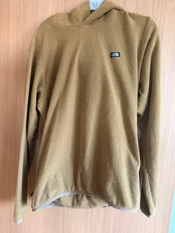 노스페이스 플리스 후드티 카멜