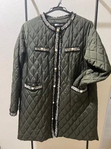 Myu 퀼팅 자켓 올리브 그린