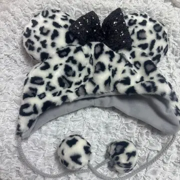 [ 당일 발송 가능 ] 디즈니 레오파드 무늬 실버 팬캡 신상