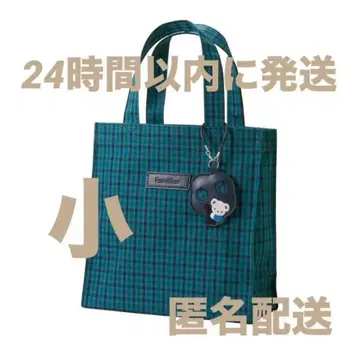 familiar 패밀리아 토트백 파랑 깅엄 체크 체크 스몰