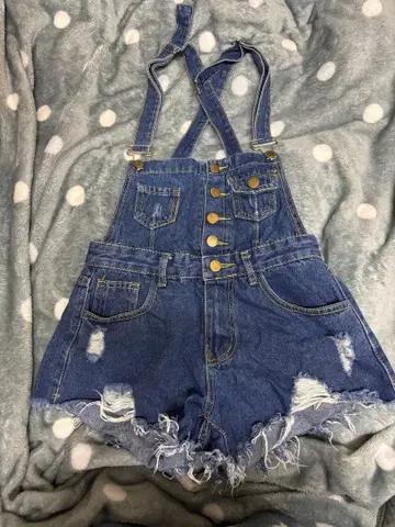 Babyshoop 데님 오버롤 숏 L 사이즈