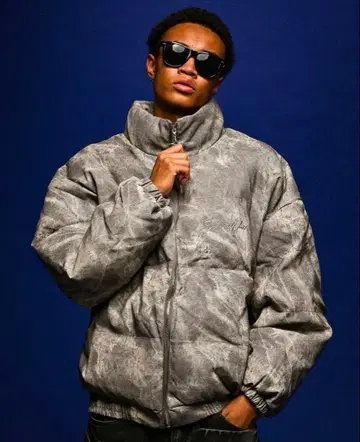 yoru club 다운 자켓 그레이 M 사이즈