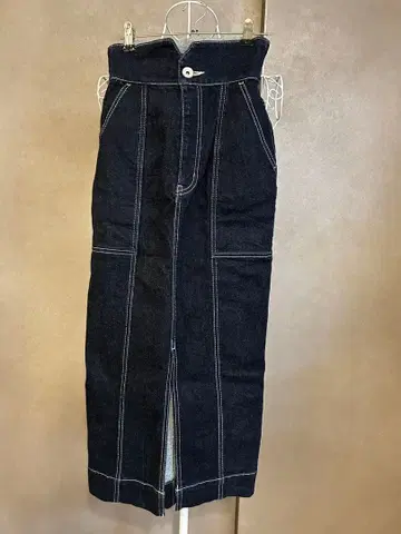 즉시 구매 OK 리엔다 프론트 슬릿 하이웨스트 데님 스커트/24/588