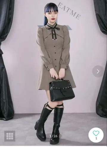 eatme 하이넥 세트 원피스