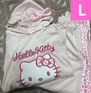 새상품 키티 레오파드 핑크 셋업 룸웨어 홈웨어 갸루