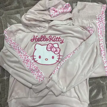 새상품 키티 레오파드 핑크 셋업 룸웨어 홈웨어 갸루