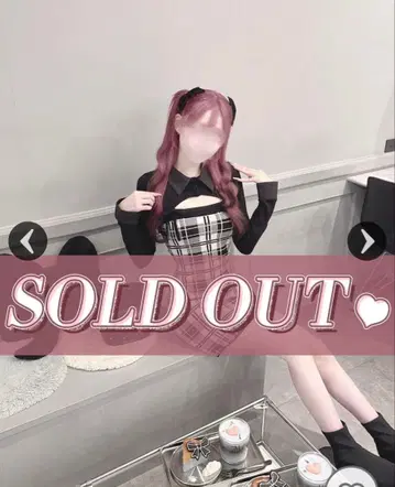 허니뮤우 check 앙상블 롱 슬리브 원피스 프리 사이즈 F