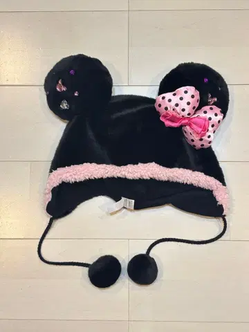 미니 팬캡 블랙 핑크