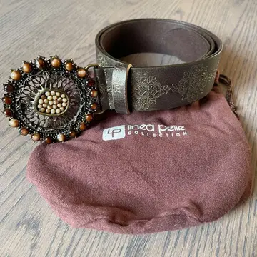 Streets Ahead 플라워 버클 천연 가죽 벨트 usa제 미사용품